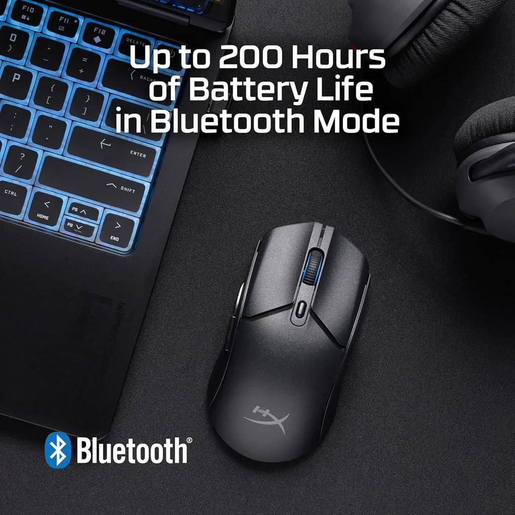 HyperX Pulsefire Haste 2 Wired Gaming Mouse 100 Hour Battery Life Dual Wireless Connectivity For Pc Mac Laptop