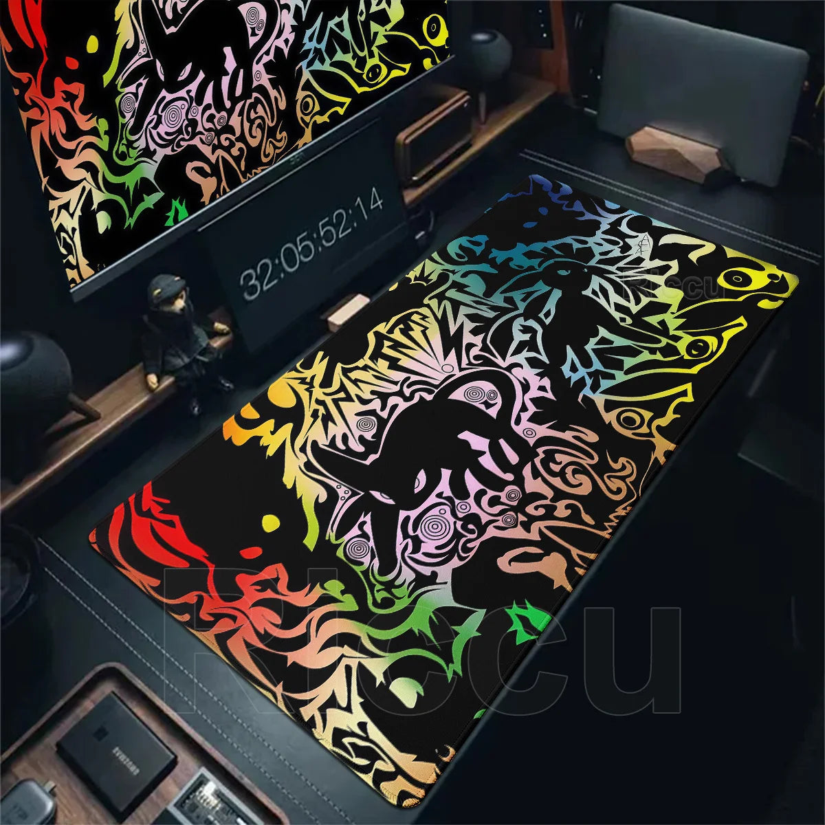 Japan Anime Gamer Mouse Pad E-eevee Cabinet Kawaii Tablepad XXL P-pokemon Keyboard Rug Laptop PC Gaming Rubber Extended DeskMats