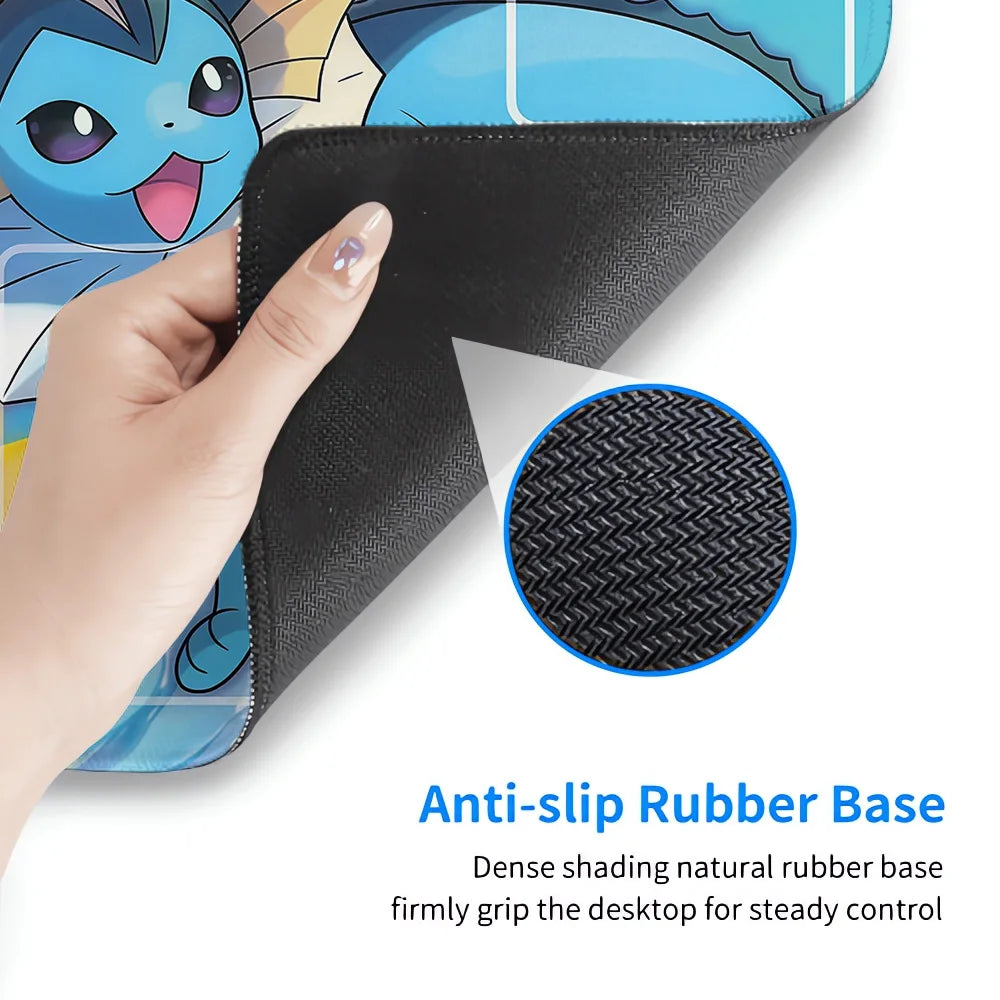 Japan Anime Gamer Mouse Pad E-eevee Cabinet Kawaii Tablepad XXL P-pokemon Keyboard Rug Laptop PC Gaming Rubber Extended DeskMats