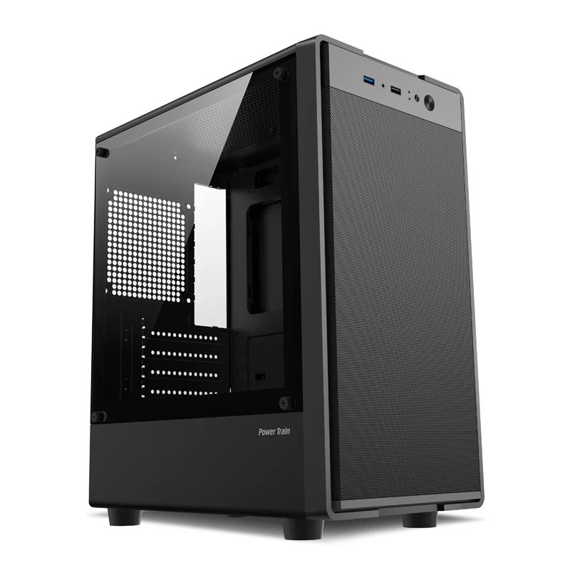Power Train Flying PC gaming case MATX Side transparent glass computer case Iron net heat dissipation U3 interface E-sports case