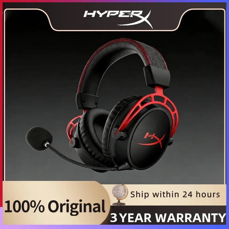 HyperX Cloud Alpha Wireless - Gaming Headset for PC, 300-hour battery life, DTS Headphone:X Spatial Audio, Memory foam