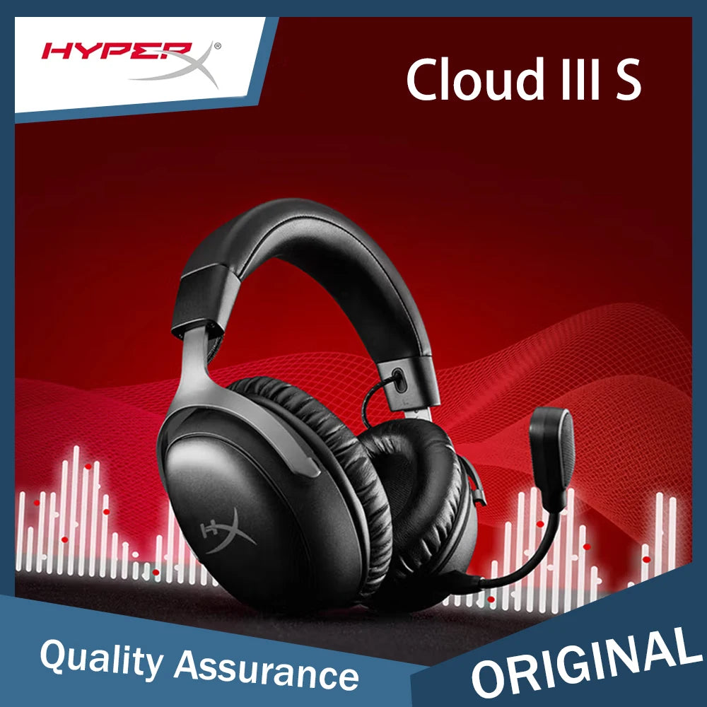 HyperX Cloud III S Wireless Gaming Headset 2.4GHz Bluetooth Battery Life up to 120 Hours 2.4GHz/200 Hours Bluetooth 53mm Angled