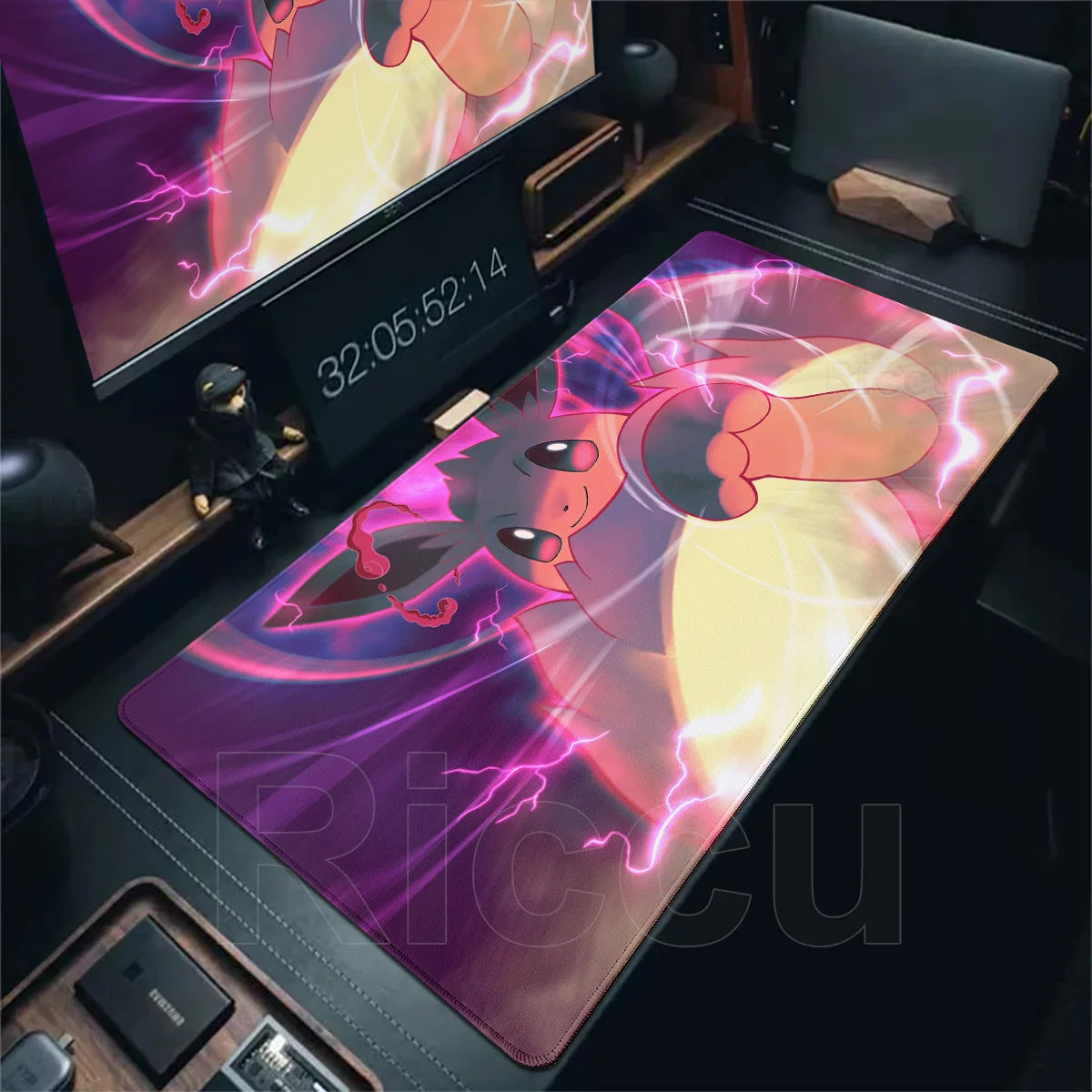 Japan Anime Gamer Mouse Pad E-eevee Cabinet Kawaii Tablepad XXL P-pokemon Keyboard Rug Laptop PC Gaming Rubber Extended DeskMats