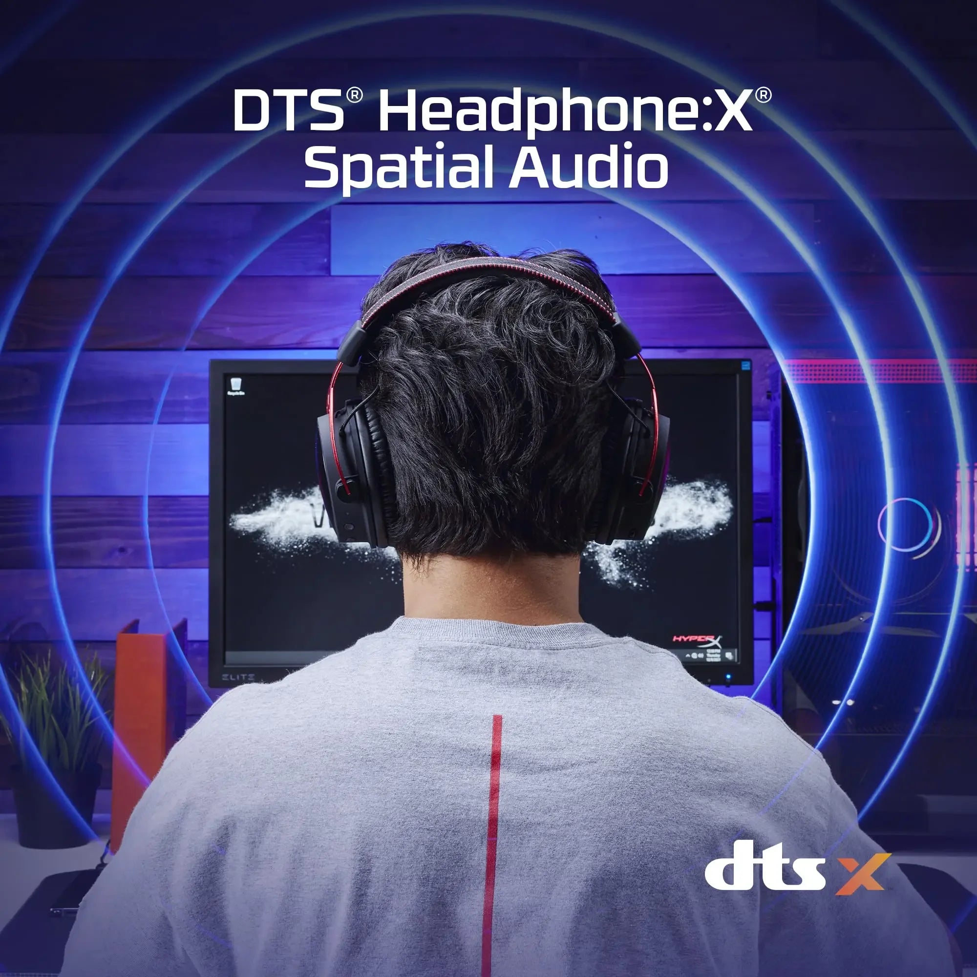 HyperX Cloud Alpha Wireless - Gaming Headset for PC, 300-hour battery life, DTS Headphone:X Spatial Audio, Memory foam