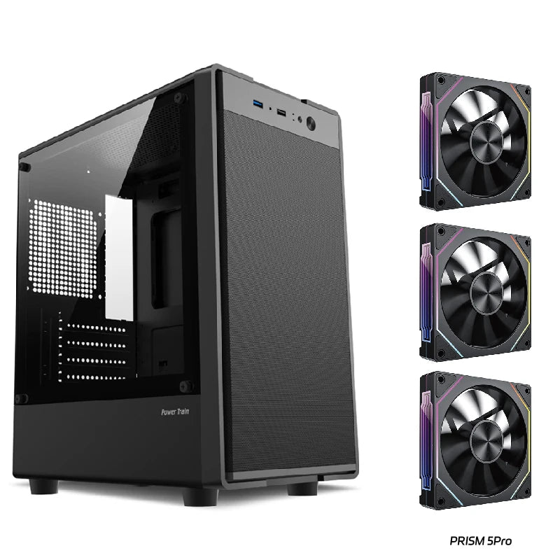 Power Train Flying PC gaming case MATX Side transparent glass computer case Iron net heat dissipation U3 interface E-sports case