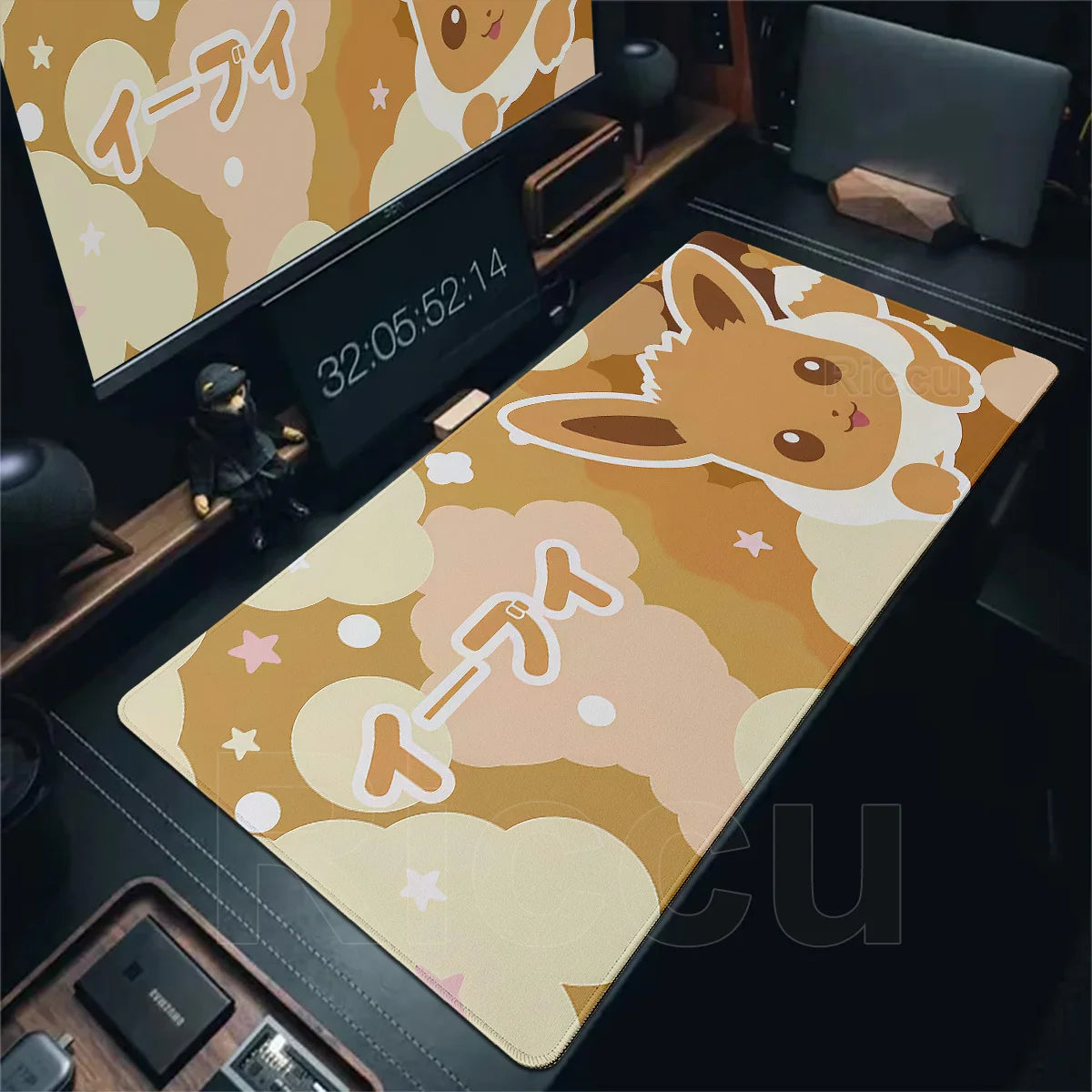 Japan Anime Gamer Mouse Pad E-eevee Cabinet Kawaii Tablepad XXL P-pokemon Keyboard Rug Laptop PC Gaming Rubber Extended DeskMats