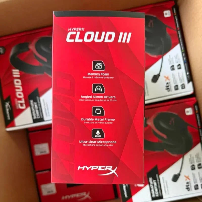 HyperX Cloud 3 III Wired Gaming Headset With DTS Sound Mic/Support HyperX Software USB Gaming Headphone For PC PS Xbox Switch
