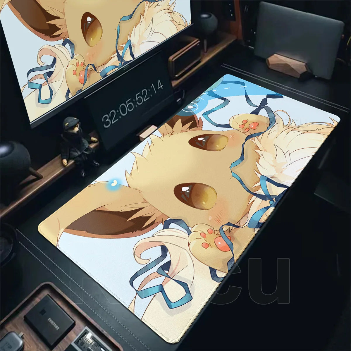 Japan Anime Gamer Mouse Pad E-eevee Cabinet Kawaii Tablepad XXL P-pokemon Keyboard Rug Laptop PC Gaming Rubber Extended DeskMats