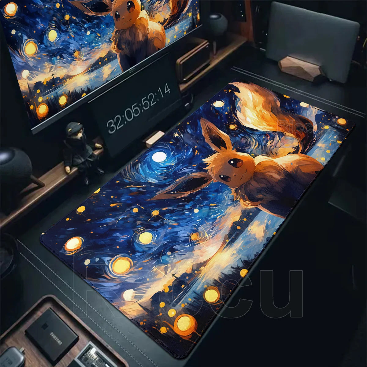Japan Anime Gamer Mouse Pad E-eevee Cabinet Kawaii Tablepad XXL P-pokemon Keyboard Rug Laptop PC Gaming Rubber Extended DeskMats