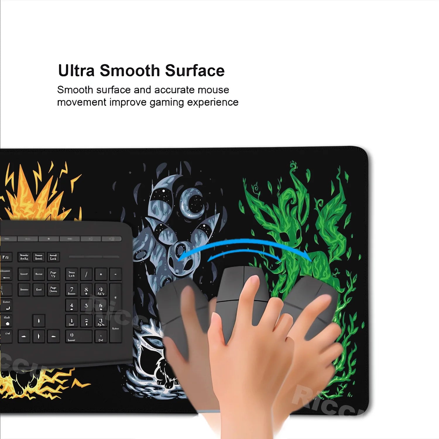 Japan Anime Gamer Mouse Pad E-eevee Cabinet Kawaii Tablepad XXL P-pokemon Keyboard Rug Laptop PC Gaming Rubber Extended DeskMats