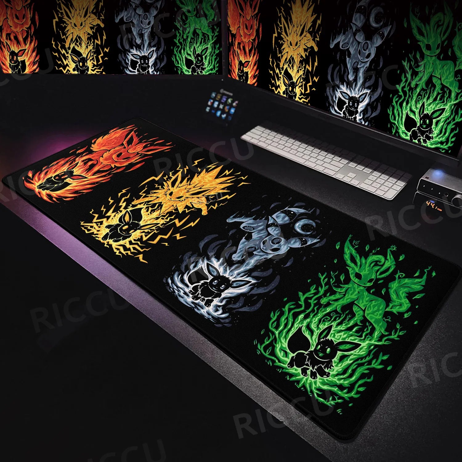 Japan Anime Gamer Mouse Pad E-eevee Cabinet Kawaii Tablepad XXL P-pokemon Keyboard Rug Laptop PC Gaming Rubber Extended DeskMats